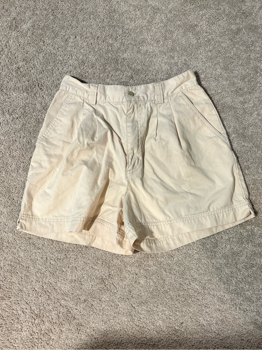 Vintage Aeropostale Cream High Rise Mom Shorts Size 8 Y2K Cotton